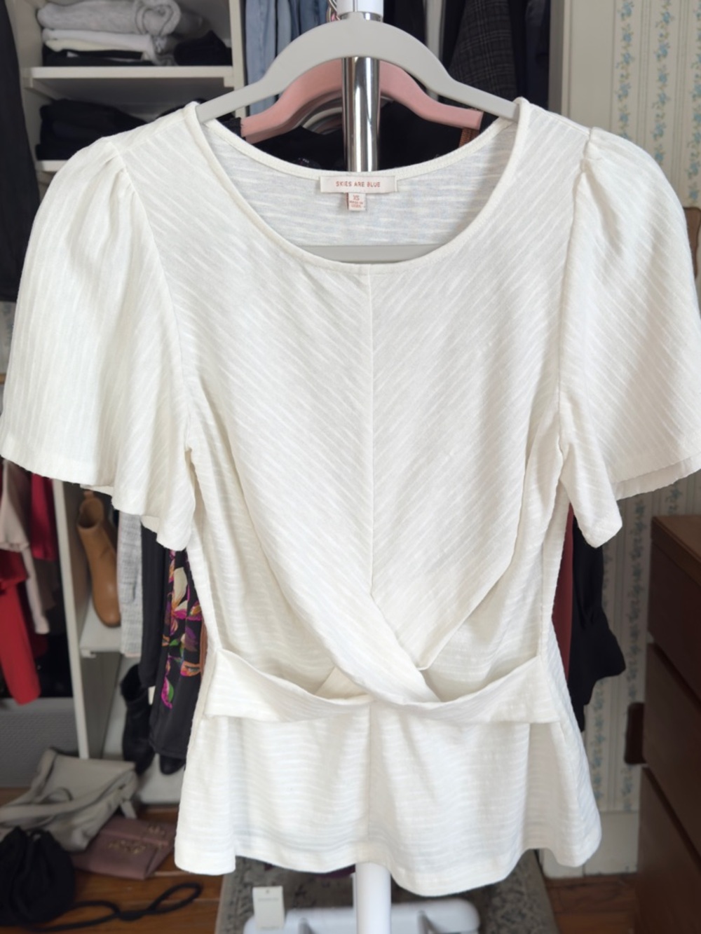 Twist-Front Short Sleeve Top